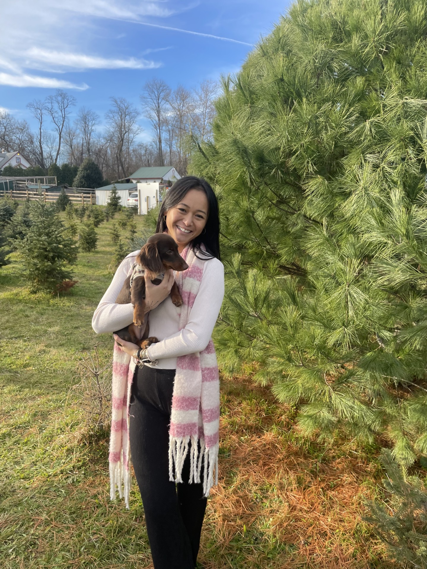 Maya Gee and her dog, Vienna. 